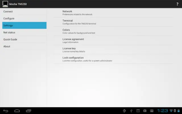 Mocha TN5250 LITE android App screenshot 0