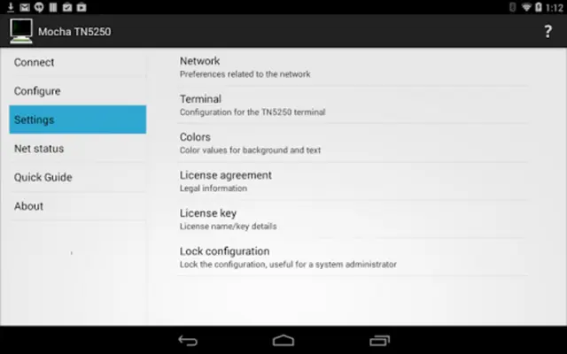 Mocha TN5250 LITE android App screenshot 2